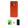 MARSİLYAN™- Redmi Note 13 Pro 5G Kılıf Zirve Form - Siyah 6D Antistatik Mat Seramik Hayalet Nano Ekran Koruyucu + Siyah Raze Metal Kamera Lens