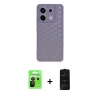 MARSİLYAN™- Redmi Note 13 Pro 5G Kılıf Zirve Form - Siyah 6D Antistatik Mat Seramik Hayalet Nano Ekran Koruyucu + Siyah Raze Metal Kamera Lens