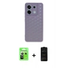 MARSİLYAN™- Redmi Note 13 Pro 5G Kılıf Zirve Form - Siyah 6D Antistatik Mat Seramik Hayalet Nano Ekran Koruyucu + Raze Metal Kamera Lens - GS