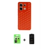 MARSİLYAN™- Redmi Note 13 Pro 5G Kılıf Zirve Form - Siyah 6D Antistatik Mat Seramik Hayalet Nano Ekran Koruyucu + Raze Metal Kamera Lens - GS
