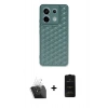 MARSİLYAN™- Redmi Note 13 Pro 5G Kılıf Zirve Form - Siyah 6D Antistatik Mat Seramik Hayalet Nano Ekran Koruyucu + Kamera Lens Koruma Cam - SF