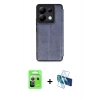 MARSİLYAN™- Redmi Note 13 Pro 5G Kılıf Zirve Yansıma Serisi - Siyah 3D Antistatik Cam Ekran Koruyucu + Raze Metal Kamera Lens - GS