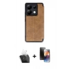 MARSİLYAN™- Redmi Note 13 Pro 5G Kılıf Zirve Yansıma Serisi - Siyah 3D Antistatik Mat Seramik Nano Ekran Koruyucu + Kamera Lens Koruma Cam - SF