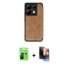 MARSİLYAN™- Redmi Note 13 Pro 5G Kılıf Zirve Yansıma Serisi - Siyah 3D Antistatik Mat Seramik Nano Ekran Koruyucu + Raze Metal Kamera Lens - SH