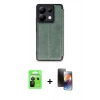 MARSİLYAN™- Redmi Note 13 Pro 5G Kılıf Zirve Yansıma Serisi - Siyah 3D Antistatik Mat Seramik Nano Ekran Koruyucu + Raze Metal Kamera Lens - SH