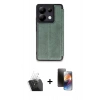 MARSİLYAN™- Redmi Note 13 Pro 5G Kılıf Zirve Yansıma Serisi - Siyah 3D Antistatik Mat Seramik Nano Ekran Koruyucu + Kamera Lens Koruma Cam - SF