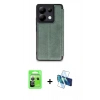 MARSİLYAN™- Redmi Note 13 Pro 5G Kılıf Zirve Yansıma Serisi - Siyah 3D Antistatik Seramik Nano Ekran Koruyucu + Raze Metal Kamera Lens - GS