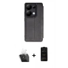 MARSİLYAN™- Redmi Note 13 Pro 5G Kılıf Zirve Yansıma Serisi - Siyah 6D Antistatik Mat Seramik Hayalet Nano Ekran Koruyucu + Kamera Lens Koruma Cam - SF