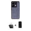 MARSİLYAN™- Redmi Note 13 Pro 5G Kılıf Zirve Yansıma Serisi - Siyah 6D Antistatik Mat Seramik Hayalet Nano Ekran Koruyucu + Kamera Lens Koruma Cam - SF