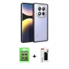 MARSİLYAN™- Redmi Note 14 Pro 4G Kılıf Ahenk Çizgi Serisi - Şeffaf Hayalet Polymer Nano Ekran Koruyucu + Raze Metal Kamera Lens - GS