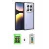 MARSİLYAN™- Redmi Note 14 Pro 4G Kılıf Ahenk Çizgi Serisi - Şeffaf Polymer Nano Ekran Koruyucu + Raze Metal Kamera Lens - SH