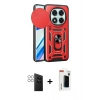 MARSİLYAN™- Redmi Note 14 Pro 4G Kılıf Ahenk Klasik - Şeffaf Hayalet Polymer Nano Ekran Koruyucu + PVD Metal Kamera Lens - GS