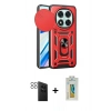 MARSİLYAN™- Redmi Note 14 Pro 4G Kılıf Ahenk Klasik - Şeffaf Polymer Nano Ekran Koruyucu + PVD Metal Kamera Lens - SH