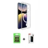 MARSİLYAN™- Redmi Note 14 Pro 4G Kılıf Ahenk Minimal Serisi - Şeffaf Hayalet Polymer Nano Ekran Koruyucu + Raze Metal Kamera Lens - SH