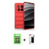 MARSİLYAN™- Redmi Note 14 Pro 4G Kılıf Atlas Koleksiyonu - Şeffaf Hayalet Polymer Nano Ekran Koruyucu + Raze Metal Kamera Lens - GS
