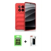 MARSİLYAN™- Redmi Note 14 Pro 4G Kılıf Atlas Koleksiyonu - Şeffaf Hayalet Polymer Nano Ekran Koruyucu + Raze Metal Kamera Lens - SH