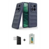 MARSİLYAN™- Redmi Note 14 Pro 4G Kılıf Atlas Koleksiyonu - Şeffaf Polymer Nano Ekran Koruyucu + PVD Metal Kamera Lens - GS