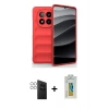 MARSİLYAN™- Redmi Note 14 Pro 4G Kılıf Atlas Koleksiyonu - Şeffaf Polymer Nano Ekran Koruyucu + PVD Metal Kamera Lens - GS