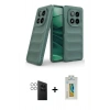 MARSİLYAN™- Redmi Note 14 Pro 4G Kılıf Atlas Koleksiyonu - Şeffaf Polymer Nano Ekran Koruyucu + PVD Metal Kamera Lens - GS