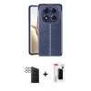 MARSİLYAN™- Redmi Note 14 Pro 4G Kılıf Doruk Klasik Özel Seri - Şeffaf Hayalet Polymer Nano Ekran Koruyucu + PVD Metal Kamera Lens - SH