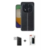 MARSİLYAN™- Redmi Note 14 Pro 4G Kılıf Doruk Klasik Özel Seri - Şeffaf Hayalet Polymer Nano Ekran Koruyucu + PVD Metal Kamera Lens - SH