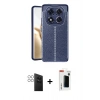MARSİLYAN™- Redmi Note 14 Pro 4G Kılıf Doruk Klasik Özel Seri - Şeffaf Hayalet Polymer Nano Ekran Koruyucu + PVD Metal Kamera Lens - GS