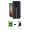 MARSİLYAN™- Redmi Note 14 Pro 4G Kılıf Doruk Klasik Özel Seri - Şeffaf Hayalet Polymer Nano Ekran Koruyucu + Raze Metal Kamera Lens - SH