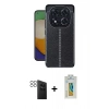 MARSİLYAN™- Redmi Note 14 Pro 4G Kılıf Doruk Klasik Özel Seri - Şeffaf Polymer Nano Ekran Koruyucu + PVD Metal Kamera Lens - SH