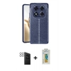 MARSİLYAN™- Redmi Note 14 Pro 4G Kılıf Doruk Klasik Özel Seri - Şeffaf Polymer Nano Ekran Koruyucu + PVD Metal Kamera Lens - SH