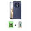 MARSİLYAN™- Redmi Note 14 Pro 4G Kılıf Doruk Klasik Özel Seri - Şeffaf Polymer Nano Ekran Koruyucu + Raze Metal Kamera Lens - GS