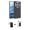 MARSİLYAN™- Redmi Note 14 Pro 4G Kılıf Doruk Serisi - Şeffaf Hayalet Polymer Nano Ekran Koruyucu + PVD Metal Kamera Lens - GS