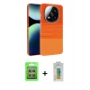 MARSİLYAN™- Redmi Note 14 Pro 4G Kılıf Doruk Serisi - Şeffaf Polymer Nano Ekran Koruyucu + Raze Metal Kamera Lens - GS