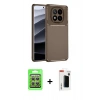 MARSİLYAN™- Redmi Note 14 Pro 4G Kılıf Eksen Form Prime - Şeffaf Hayalet Polymer Nano Ekran Koruyucu + Raze Metal Kamera Lens - GS