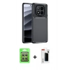 MARSİLYAN™- Redmi Note 14 Pro 4G Kılıf Eksen Form Prime - Şeffaf Hayalet Polymer Nano Ekran Koruyucu + Raze Metal Kamera Lens - GS