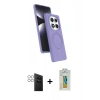 MARSİLYAN™- Redmi Note 14 Pro 4G Kılıf İz Işık Koleksiyonu - Şeffaf Polymer Nano Ekran Koruyucu + PVD Metal Kamera Lens - GS