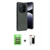 MARSİLYAN™- Redmi Note 14 Pro 4G Kılıf Kıvılcım Işık Serisi - Şeffaf Hayalet Polymer Nano Ekran Koruyucu + Raze Metal Kamera Lens - GS