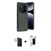 MARSİLYAN™- Redmi Note 14 Pro 4G Kılıf Kıvılcım Işık Serisi - Şeffaf Hayalet Polymer Nano Ekran Koruyucu + PVD Metal Kamera Lens - GS