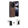 MARSİLYAN™- Redmi Note 14 Pro 4G Kılıf Kıvılcım Işık Serisi - Şeffaf Hayalet Polymer Nano Ekran Koruyucu + PVD Metal Kamera Lens - SH