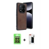 MARSİLYAN™- Redmi Note 14 Pro 4G Kılıf Kıvılcım Işık Serisi - Şeffaf Hayalet Polymer Nano Ekran Koruyucu + Raze Metal Kamera Lens - SH