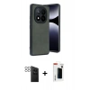 MARSİLYAN™- Redmi Note 14 Pro 4G Kılıf Kıvılcım Işık Serisi - Şeffaf Hayalet Polymer Nano Ekran Koruyucu + PVD Metal Kamera Lens - SH