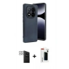 MARSİLYAN™- Redmi Note 14 Pro 4G Kılıf Kıvılcım Işık Serisi - Şeffaf Hayalet Polymer Nano Ekran Koruyucu + PVD Metal Kamera Lens - SH