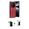 MARSİLYAN™- Redmi Note 14 Pro 4G Kılıf Kıvılcım Işık Serisi - Şeffaf Hayalet Polymer Nano Ekran Koruyucu + PVD Metal Kamera Lens - SH