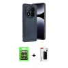 MARSİLYAN™- Redmi Note 14 Pro 4G Kılıf Kıvılcım Işık Serisi - Şeffaf Hayalet Polymer Nano Ekran Koruyucu + Raze Metal Kamera Lens - SH