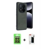 MARSİLYAN™- Redmi Note 14 Pro 4G Kılıf Kıvılcım Işık Serisi - Şeffaf Hayalet Polymer Nano Ekran Koruyucu + Raze Metal Kamera Lens - SH