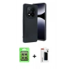 MARSİLYAN™- Redmi Note 14 Pro 4G Kılıf Kıvılcım Işık Serisi - Şeffaf Hayalet Polymer Nano Ekran Koruyucu + Raze Metal Kamera Lens - GS
