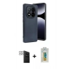 MARSİLYAN™- Redmi Note 14 Pro 4G Kılıf Kıvılcım Işık Serisi - Şeffaf Polymer Nano Ekran Koruyucu + PVD Metal Kamera Lens - SH