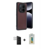 MARSİLYAN™- Redmi Note 14 Pro 4G Kılıf Kıvılcım Işık Serisi - Şeffaf Polymer Nano Ekran Koruyucu + PVD Metal Kamera Lens - GS
