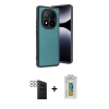 MARSİLYAN™- Redmi Note 14 Pro 4G Kılıf Kıvılcım Işık Serisi - Şeffaf Polymer Nano Ekran Koruyucu + PVD Metal Kamera Lens - SH