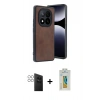 MARSİLYAN™- Redmi Note 14 Pro 4G Kılıf Kıvılcım Işık Serisi - Şeffaf Polymer Nano Ekran Koruyucu + PVD Metal Kamera Lens - GS