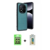MARSİLYAN™- Redmi Note 14 Pro 4G Kılıf Kıvılcım Işık Serisi - Şeffaf Polymer Nano Ekran Koruyucu + Raze Metal Kamera Lens - GS